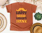 Happy First Father's Day Gold graphic tee in Yam