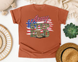Army Step Dad graphic tee in Yam