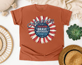American Freedom Brave Independence Power graphic tee in Yam