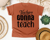 Teachers Gonna Teach Pencil graphic tee in Yam