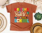 Welcome Back To School Pencils graphic tee in Yam