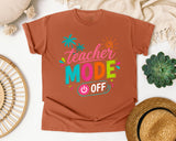 Teacher Mode Off graphic tee in Yam