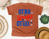 Star Spangled Stud graphic tee in Yam