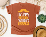 Happy First Father's Day White graphic tee in Yam