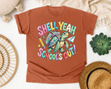 Shell Yeah Schools Out Turtle graphic tee in Yam