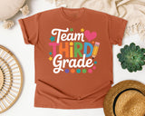 Team Third Grade graphic tee in Yam