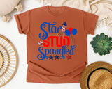 Star Stud Spangled graphic tee in Yam
