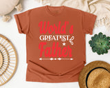 World's Greatest Father Red graphic tee in Yam