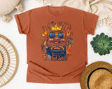 King Of The Grill Master Of Dad Jokes Grey graphic tee in Yam