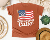Star Spangled Cutie White graphic tee in Yam
