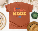 Teacher Mode On Pencil graphic tee in Yam
