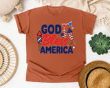 God Bless America Navy graphic tee in Yam