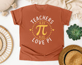 Teachers Love Pi graphic tee in Yam