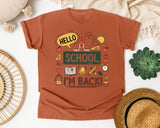 Hello School Im Back graphic tee in Yam