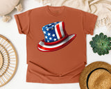 Uncle Sam Top Hat Red graphic tee in Yam