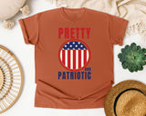 Pretty And Patriotic graphic tee in Yam