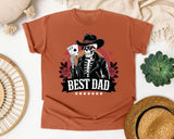 Best Dad Black graphic tee in Yam