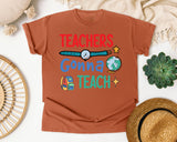 Teachers Gonna Teach Globe graphic tee in Yam