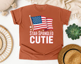 Star Spangled Cutie White 2 graphic tee in Yam