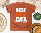 Best Dad Ever Facts Not Opinions White graphic tee in Yam