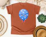 Patriotic Star Balloon graphic tee in Yam