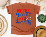We The People Like To Party Blue 2 graphic tee in Yam