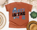 Party In The USA Blue graphic tee in Yam