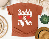 Daddy Is My Hero White 5 graphic tee in Yam