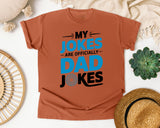 My Jokes Are Officially Dad Jokes graphic tee in Yam