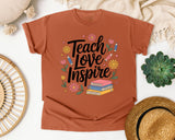 Teach Love Inspire Floral graphic tee in Yam