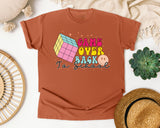 Game Over Back To School graphic tee in Yam
