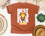 Best Dad Ever No Days Off White graphic tee in Yam