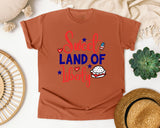 Sweet Land Of Liberty Red 2 graphic tee in Yam