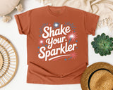 Shake Your Sparkler White 2 graphic tee in Yam