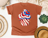 Patriotic Cupcake graphic tee in Yam