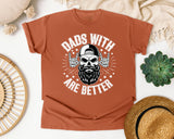 Dads With Beards Are Better White graphic tee in Yam