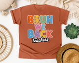 Bruh We Back Teachers graphic tee in Yam