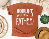 World's Greatest Father Farter Classic graphic tee in Yam