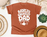 World's Okayest Dad And Proud Of It White graphic tee in Yam