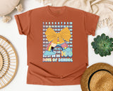 100 Days Of School Rainbow Bow graphic tee in Yam