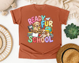 Ready Fur School Puppies graphic tee in Yam