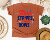 Stars Stripes And Bows Navy graphic tee in Yam