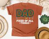 Dad Fixer Of All Things Brown graphic tee in Yam