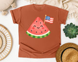 Watermelon With Flag graphic tee in Yam