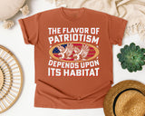 The Flavor Of Patriotism graphic tee in Yam