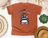All American Girl Grey 2 graphic tee in Yam