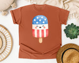 Patriotic Popsicle White graphic tee in Yam