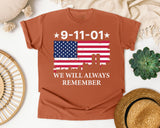 We Will Always Remember graphic tee in Yam