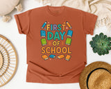 First Day Of School Books graphic tee in Yam
