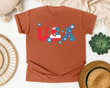 God Bless The USA Red graphic tee in Yam